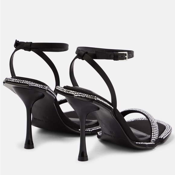 Jonathan Simkhai Crystal Satin Heels - Picture 3 of 9